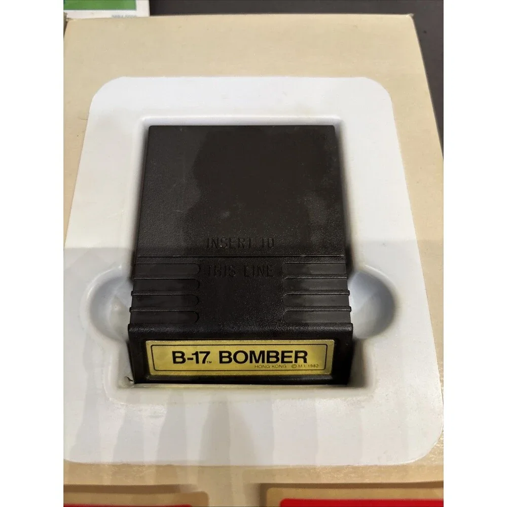 B17-Bomber Intellivision Cartridge Box w/manual and overlays 1982 Intellivoice